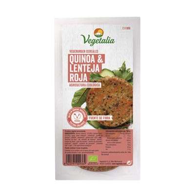 Imagen Burger quinoa y lenteja roja (2 unidades) 160gr