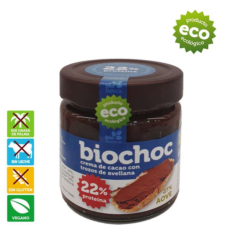 Imagen Bio choc crema de cacao alta en proteina (200g)