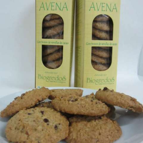 Imagen Galletas de avena con trozos de cacao sin gluten